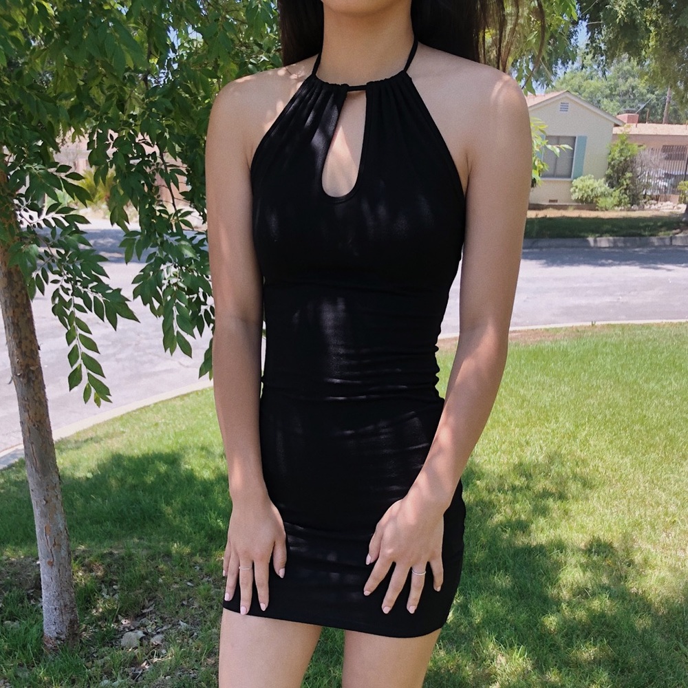 forever 21 black mini dress